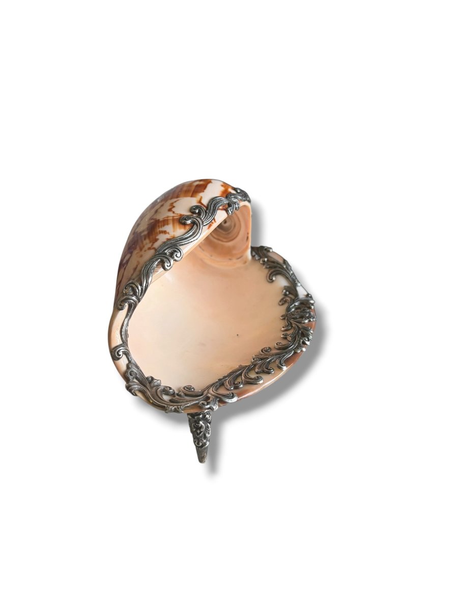 Baguier coquillage sertissage argent-photo-2