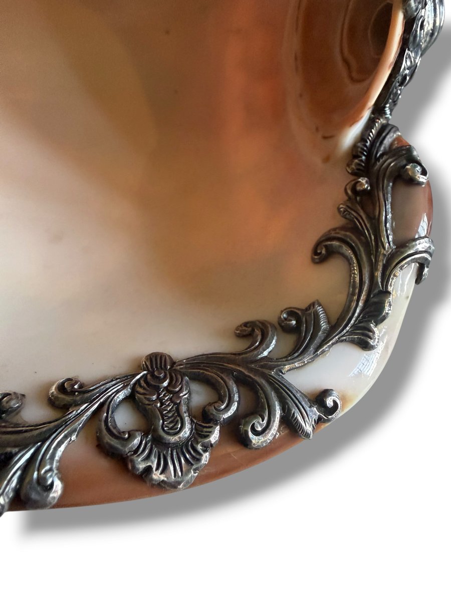Baguier coquillage sertissage argent-photo-3
