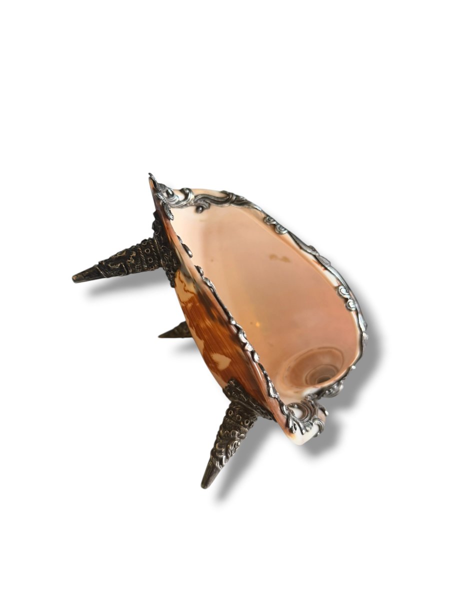 Baguier coquillage sertissage argent-photo-4