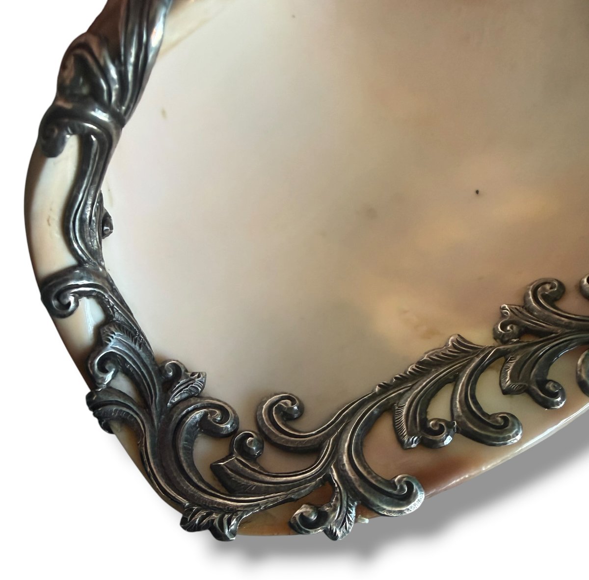 Baguier coquillage sertissage argent-photo-6