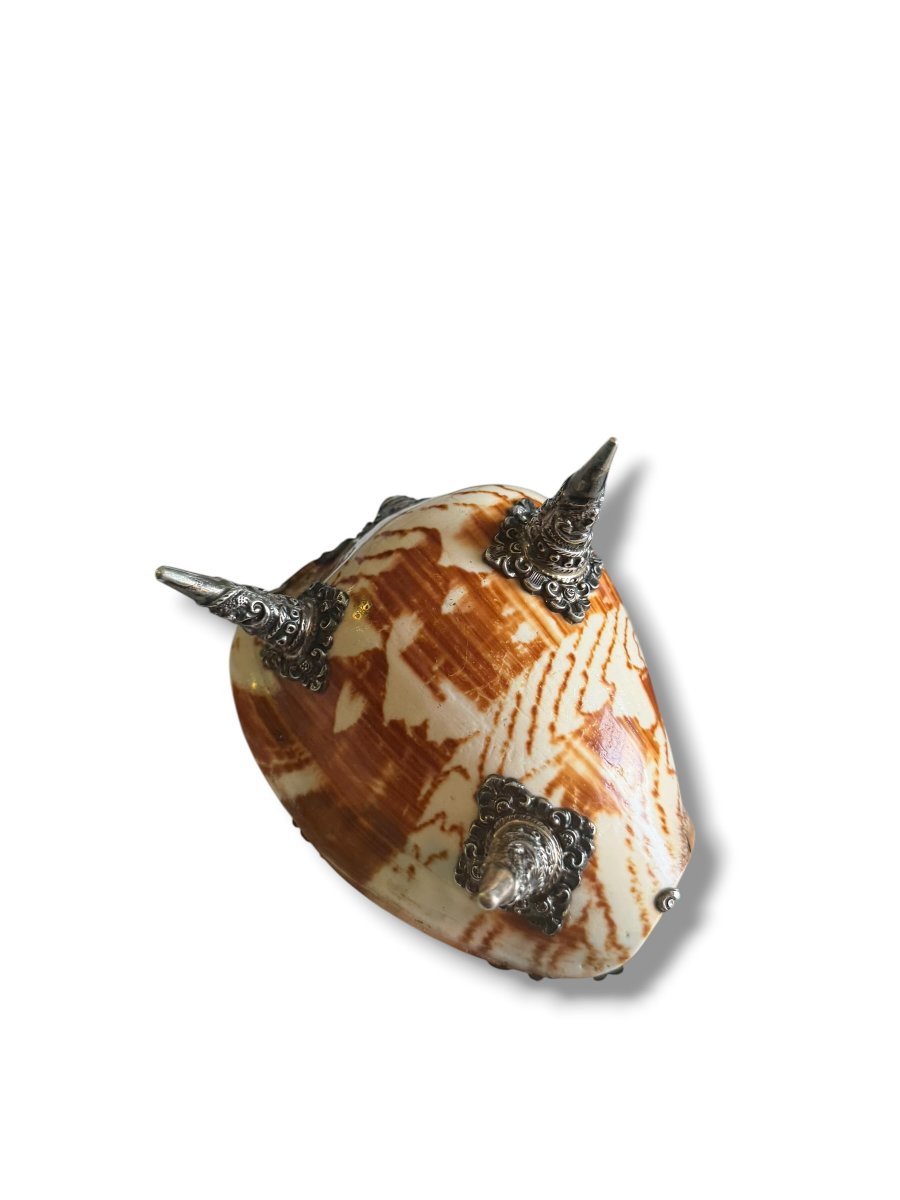 Baguier coquillage sertissage argent-photo-7