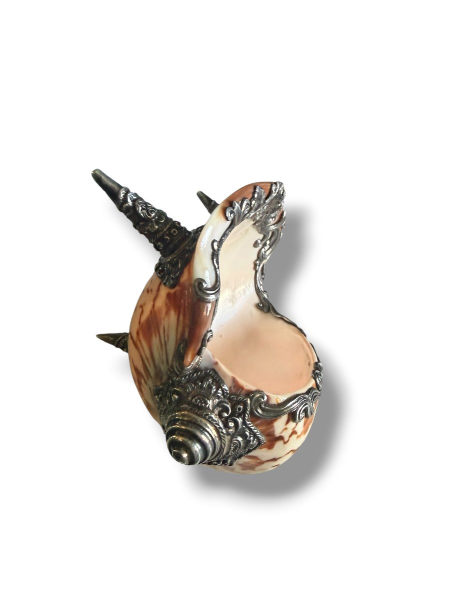 Baguier coquillage sertissage argent-photo-8