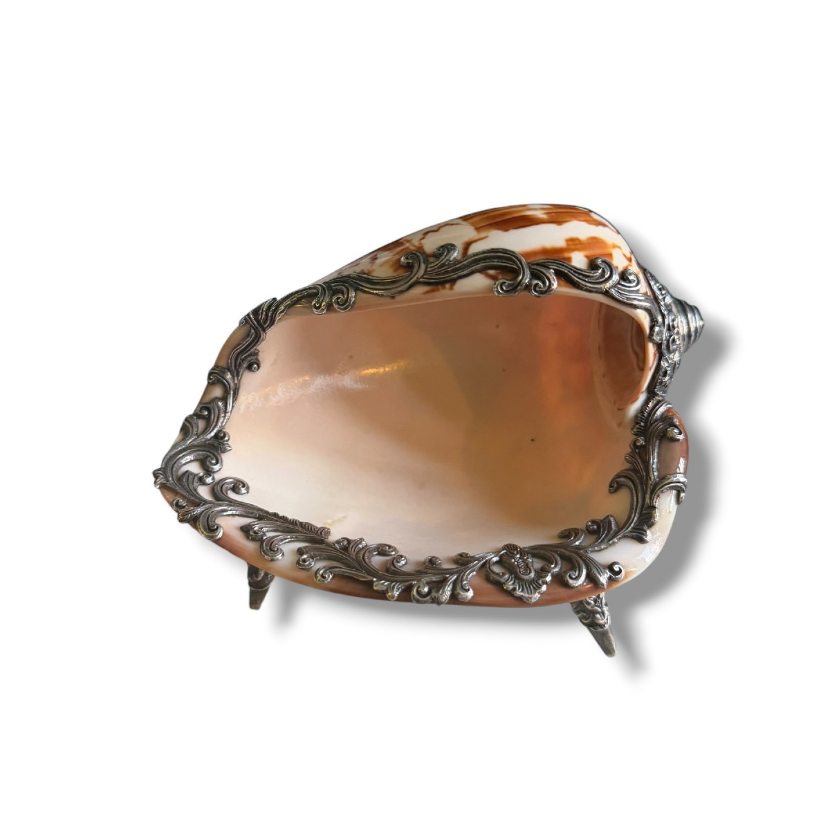 Baguier coquillage sertissage argent