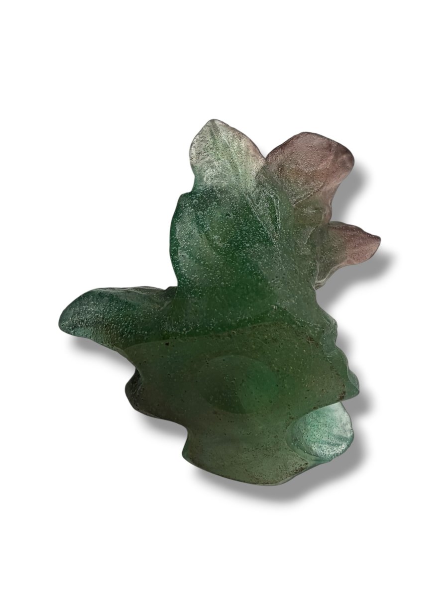Daum France Snail Candlestick In Pâte De Verre-photo-3