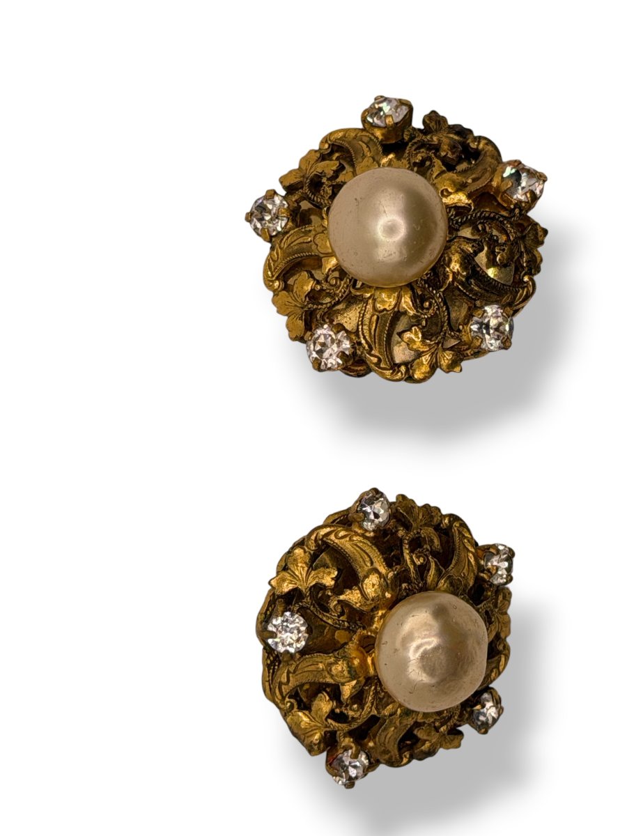 CHANEL paire de boucles d'oreilles vintage -photo-2