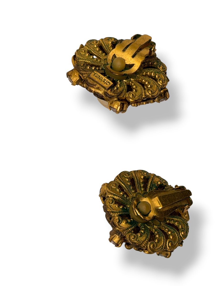 CHANEL paire de boucles d'oreilles vintage -photo-1