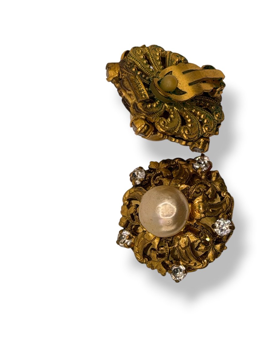 CHANEL paire de boucles d'oreilles vintage -photo-2
