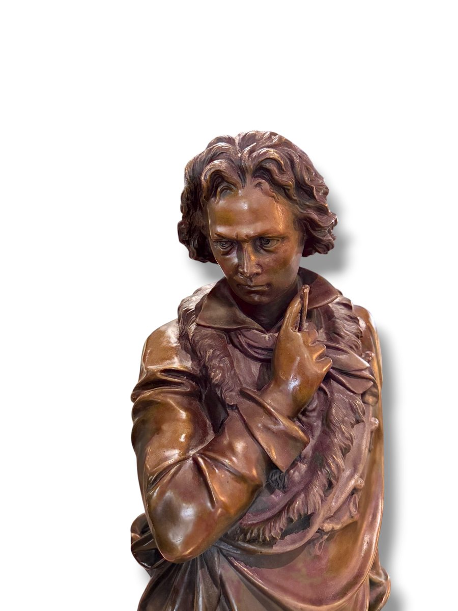 Beethoven Large Bronze Patina Medal-photo-2