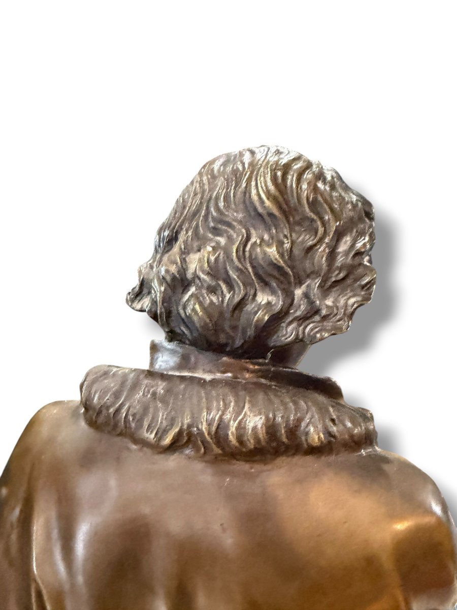 Beethoven Large Bronze Patina Medal-photo-2