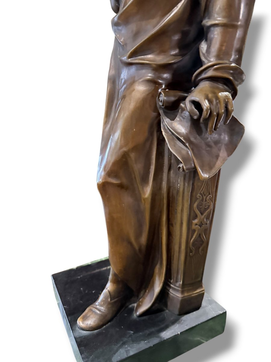 Beethoven Large Bronze Patina Medal-photo-4