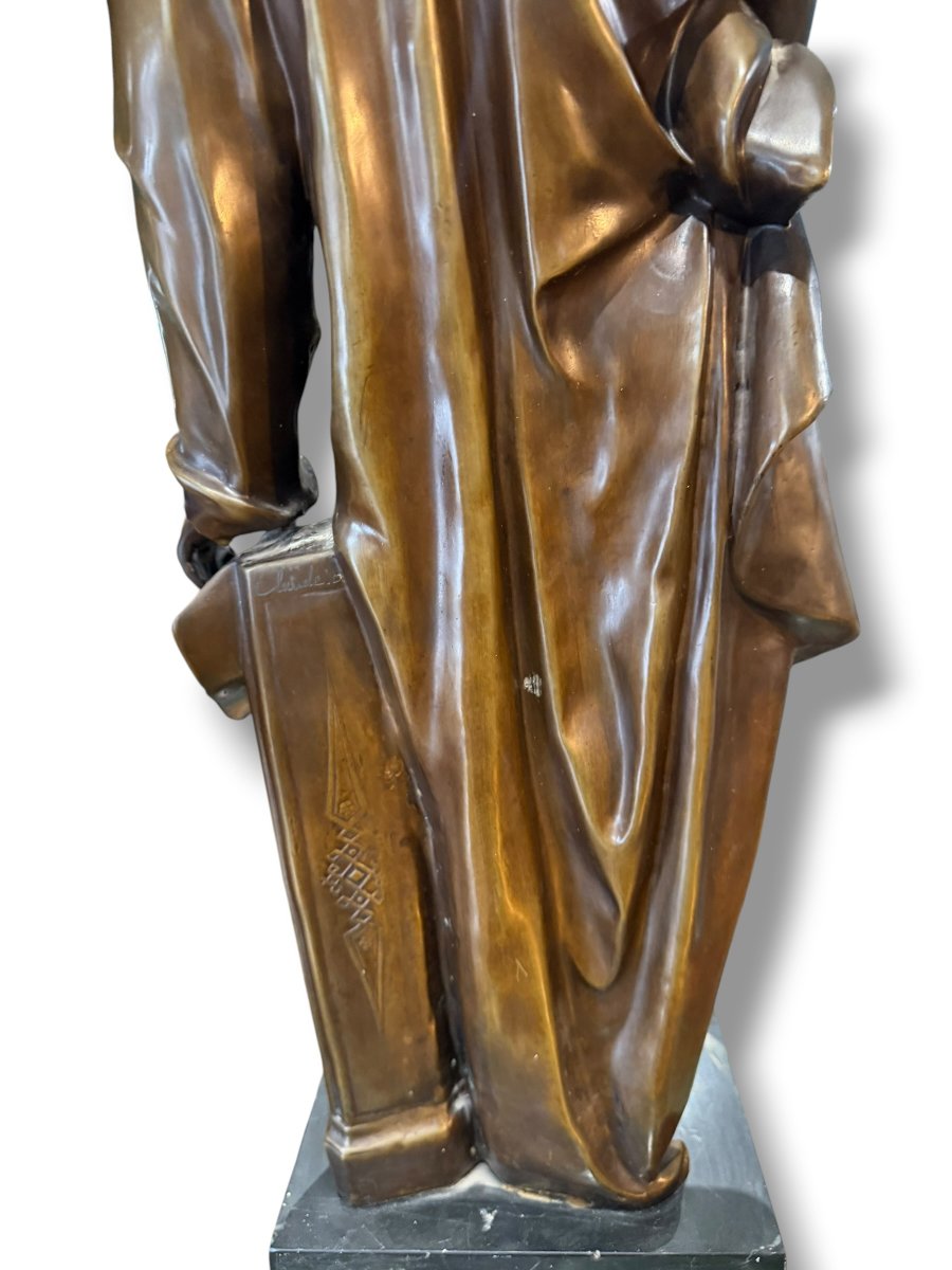 Beethoven Large Bronze Patina Medal-photo-5