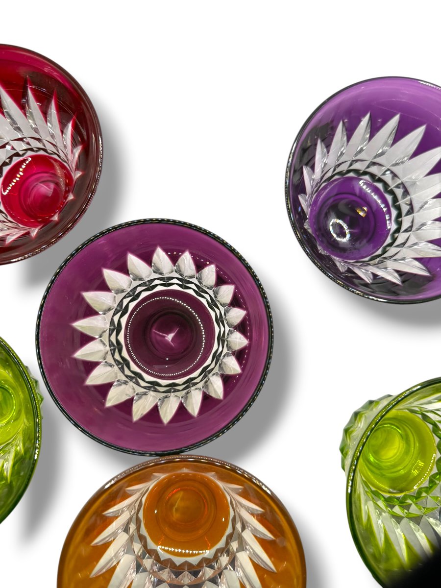 Baccarat Piccadilly 6 Rohemer Cristal Color Glasses-photo-2