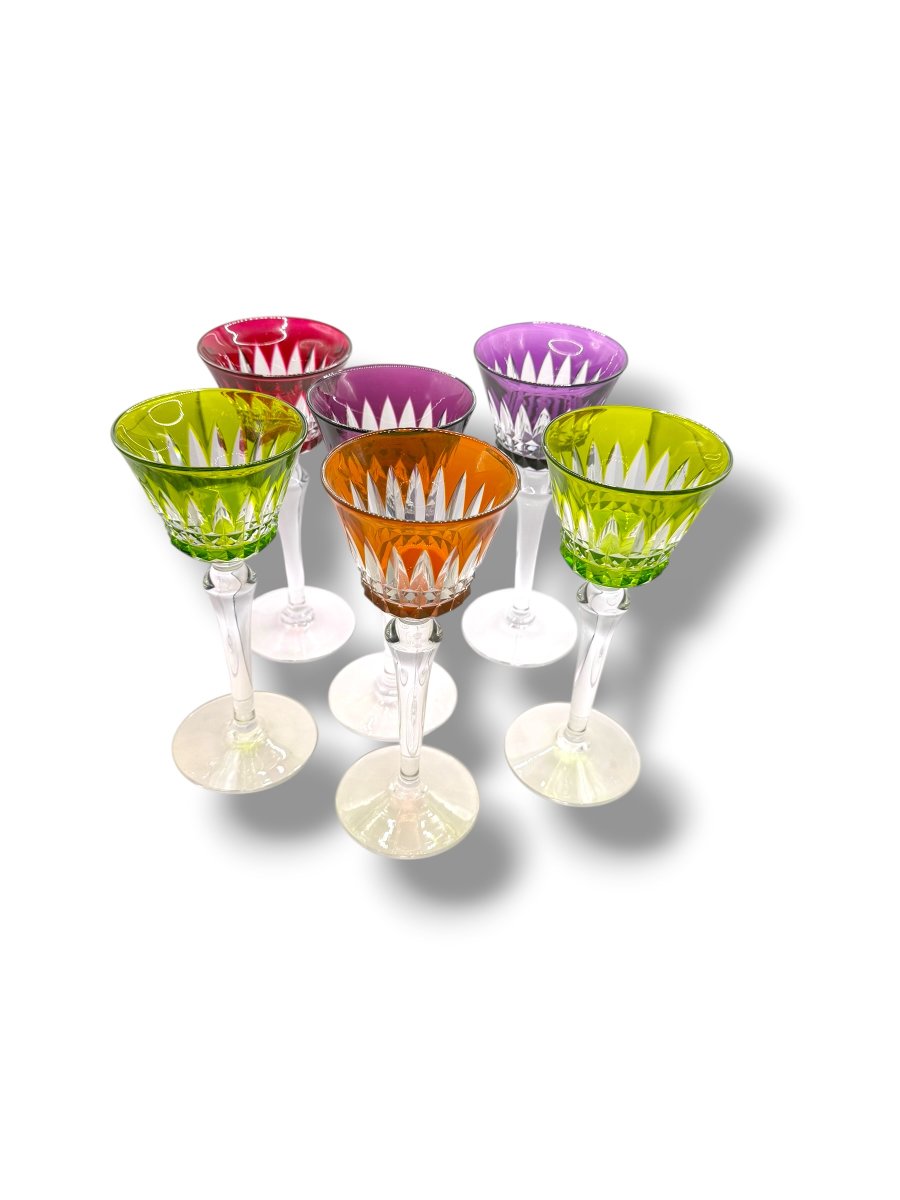 Baccarat Piccadilly 6 Rohemer Cristal Color Glasses-photo-3