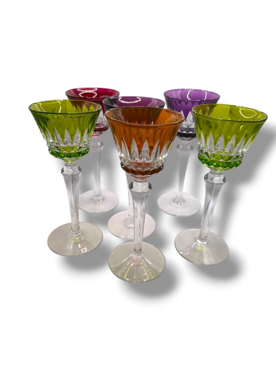Baccarat Piccadilly 6 Rohemer Cristal Color Glasses-photo-4