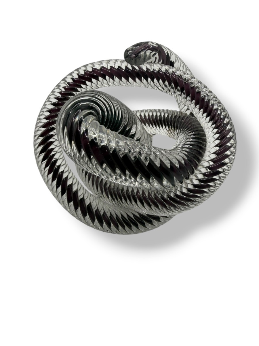Zanetti Murano Paper Press Snake Glass Bow Parma