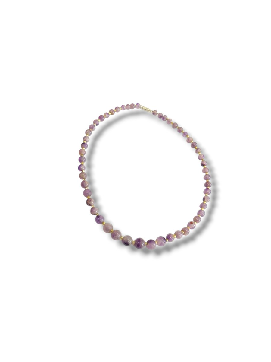  collier en perles d'améthystes-photo-3