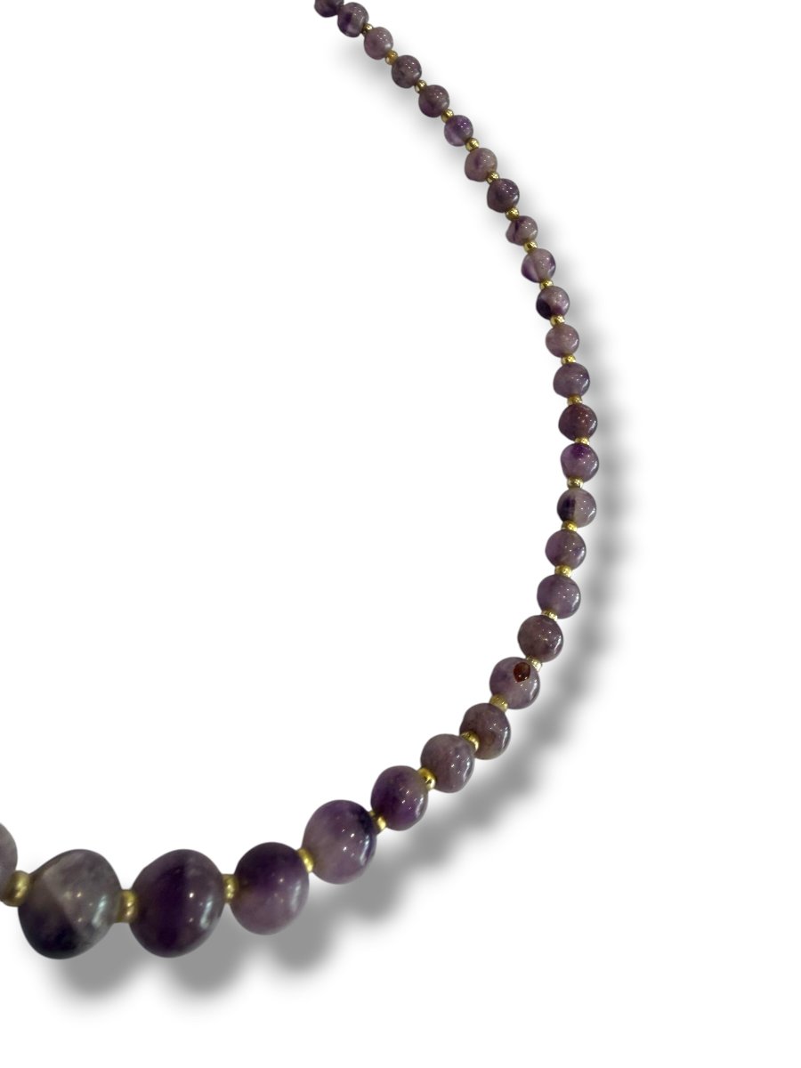  collier en perles d'améthystes-photo-4