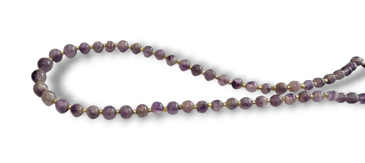  collier en perles d'améthystes-photo-2