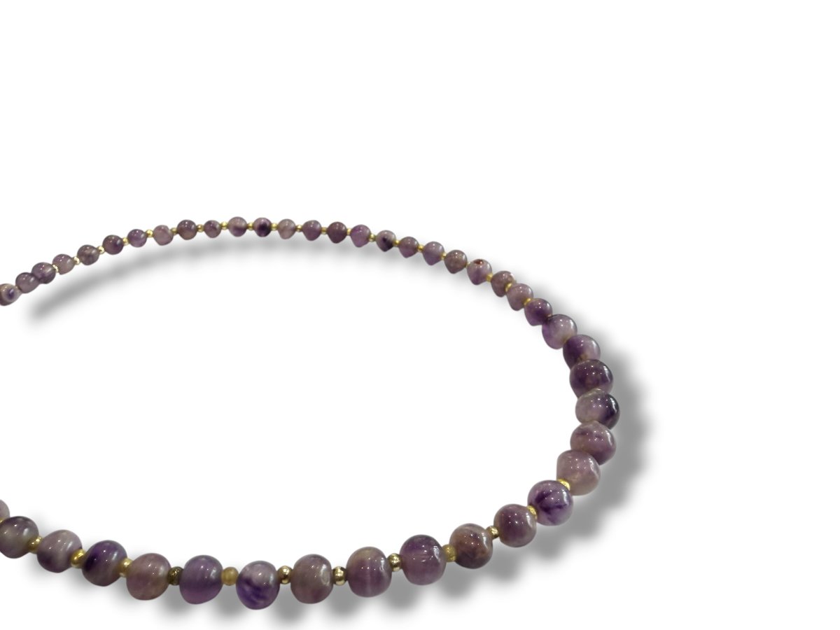  collier en perles d'améthystes-photo-4