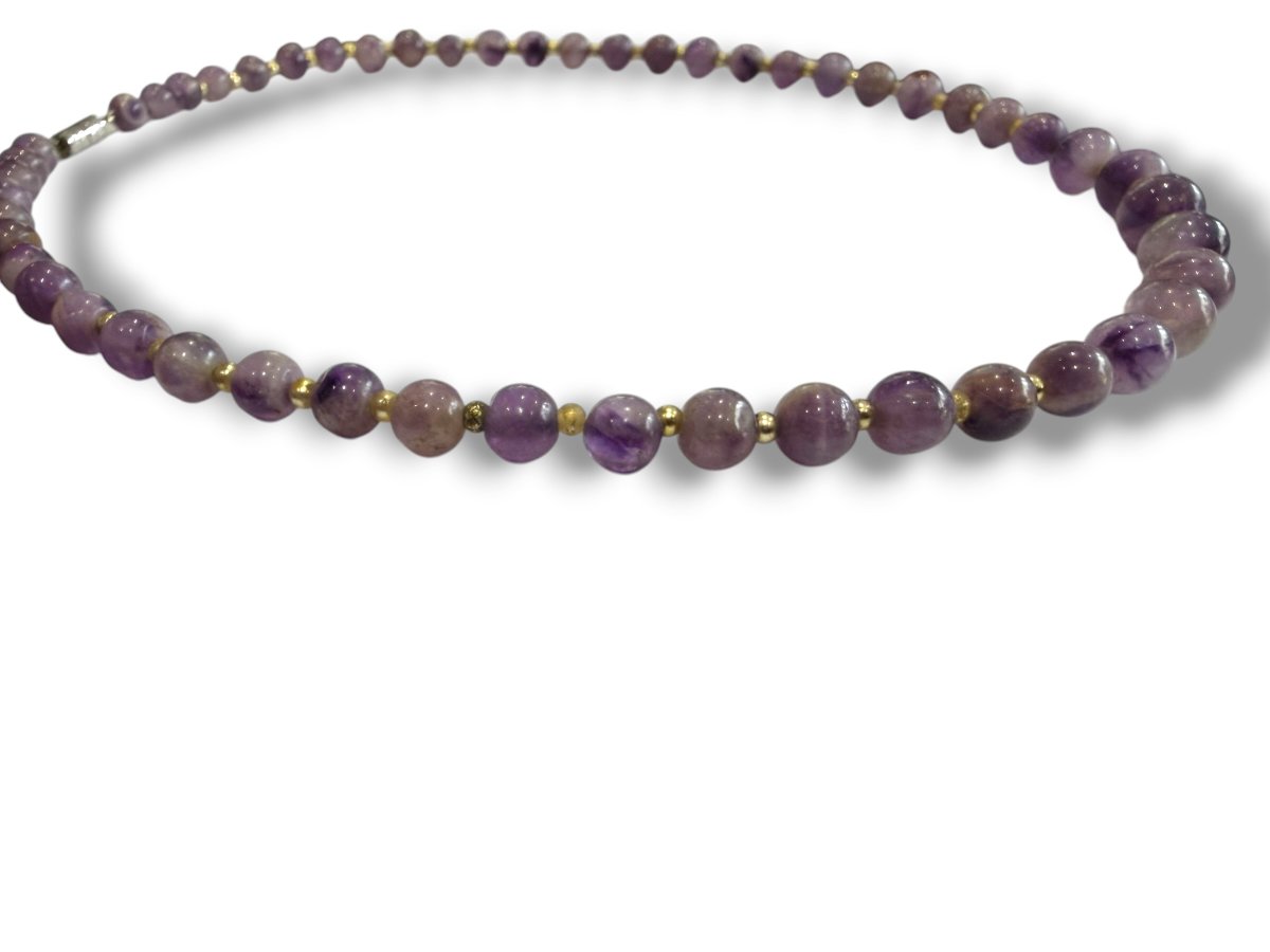  collier en perles d'améthystes-photo-5