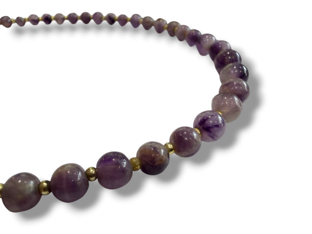  collier en perles d'améthystes-photo-7