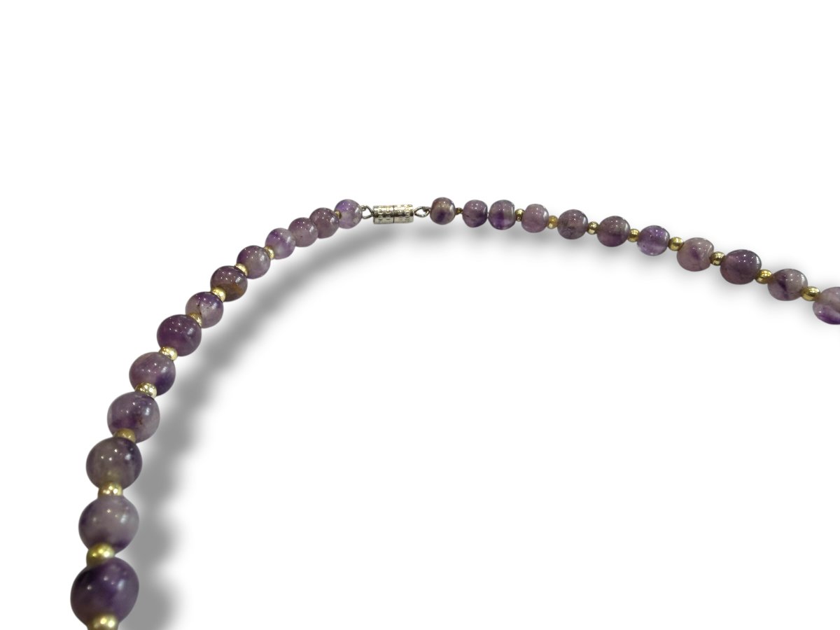  collier en perles d'améthystes-photo-8