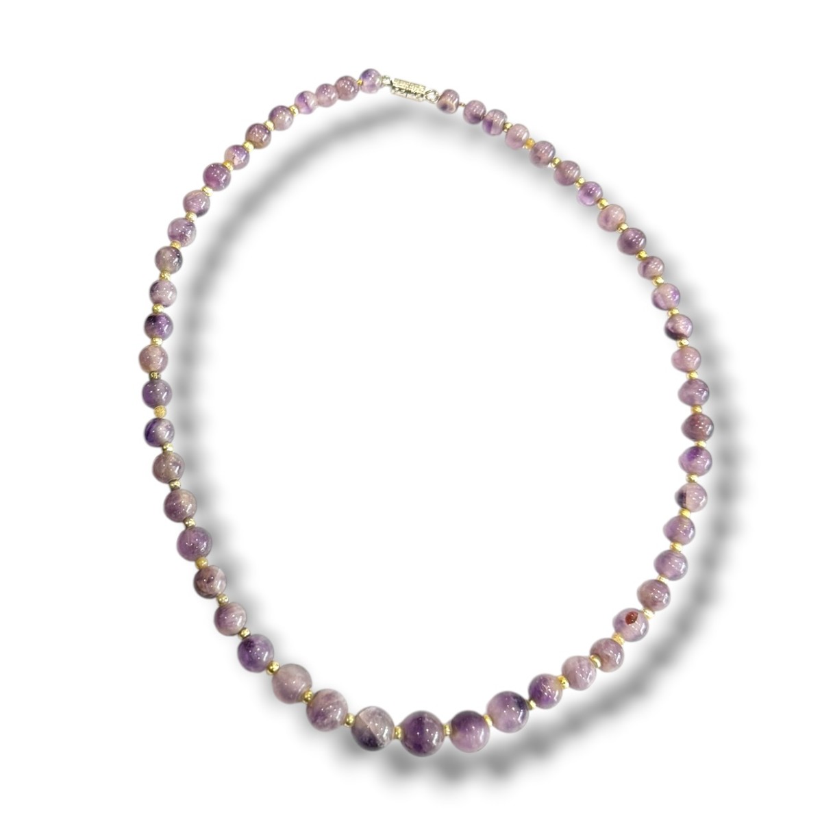  collier en perles d'améthystes