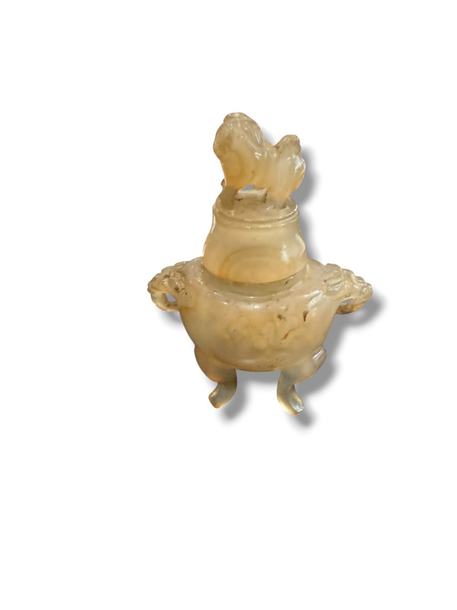 Chine Brûle-parfum en agate calcédoine brule encens-photo-7
