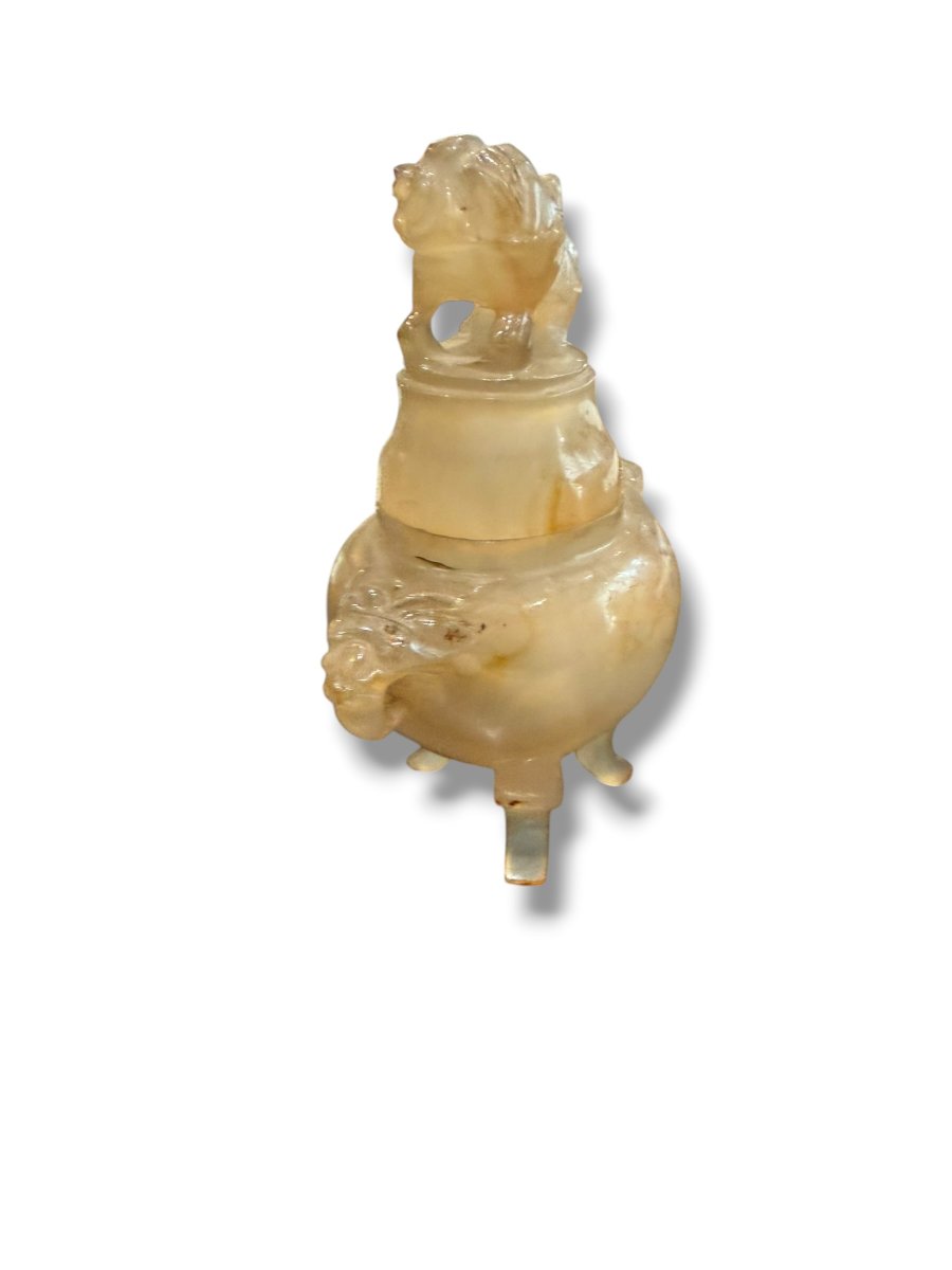 Chine Brûle-parfum en agate calcédoine brule encens-photo-8