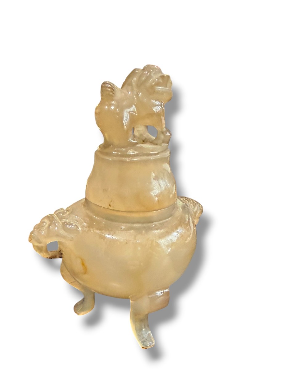 Chine Brûle-parfum en agate calcédoine brule encens
