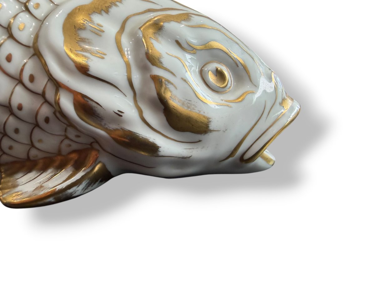 Limoges Porcelain Table Vase With Fish Design-photo-6