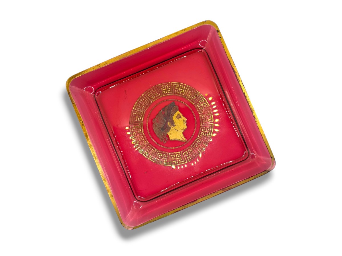 Coupelle en verre rouge Empire