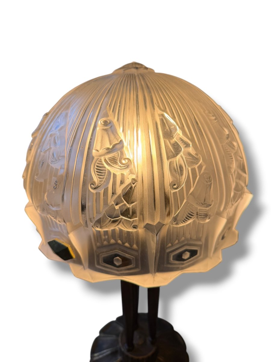 Importante lampe Art Deco -photo-4