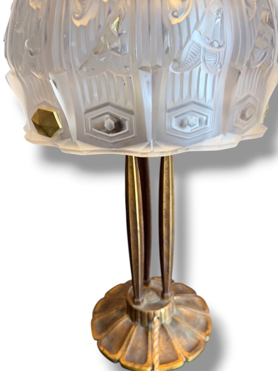 Importante lampe Art Deco -photo-5