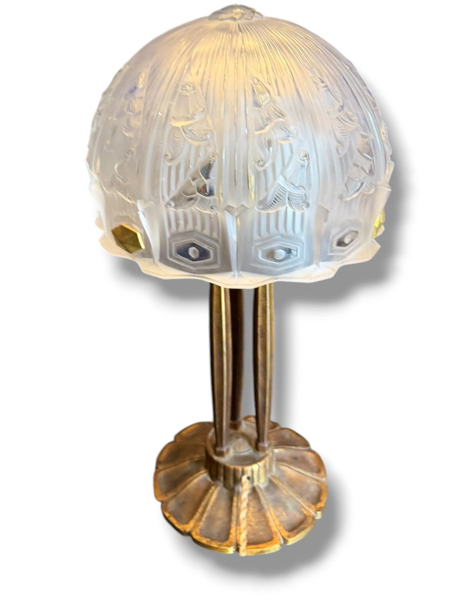 Importante lampe Art Deco -photo-8