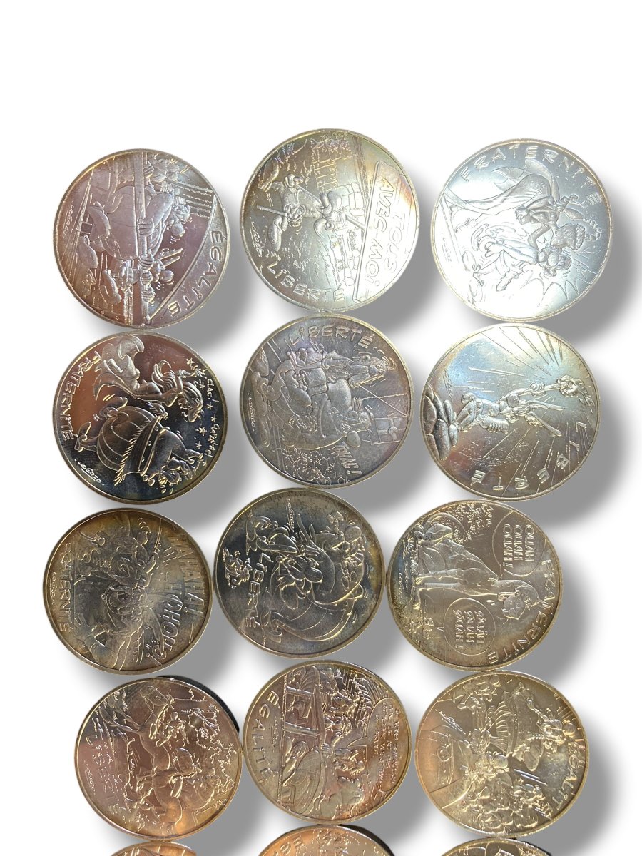 Monnaie De Paris Series Of 24 Silver Coins Asterix-photo-2
