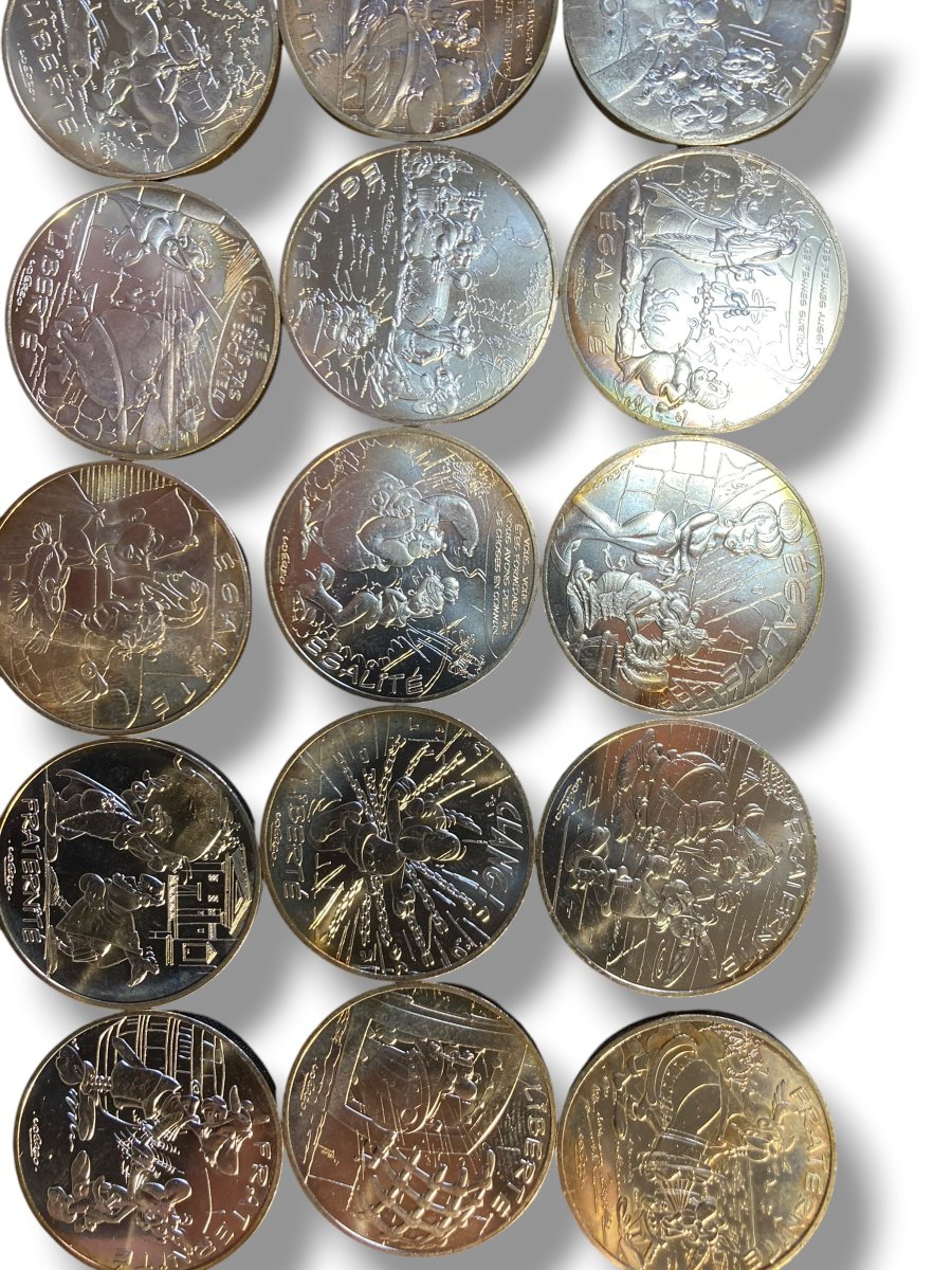 Monnaie De Paris Series Of 24 Silver Coins Asterix-photo-3