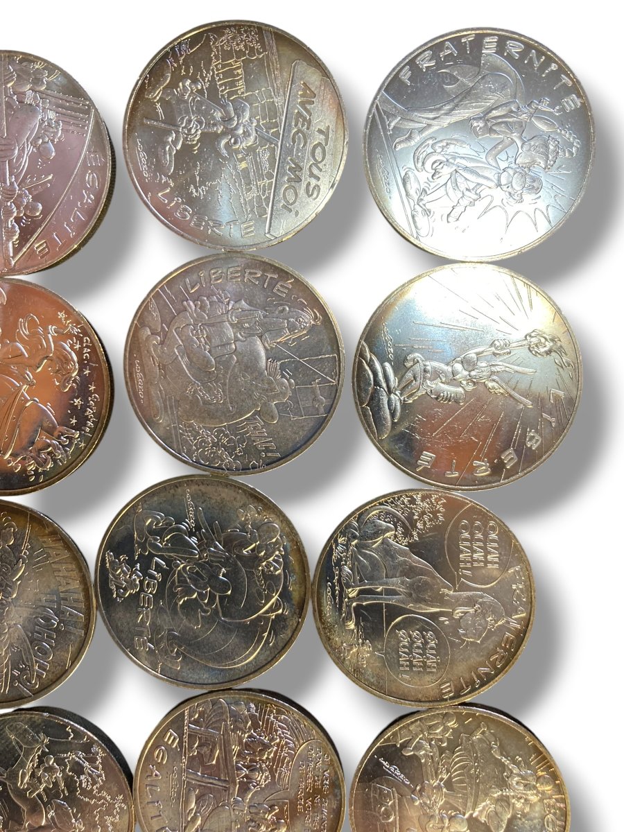 Monnaie De Paris Series Of 24 Silver Coins Asterix-photo-4