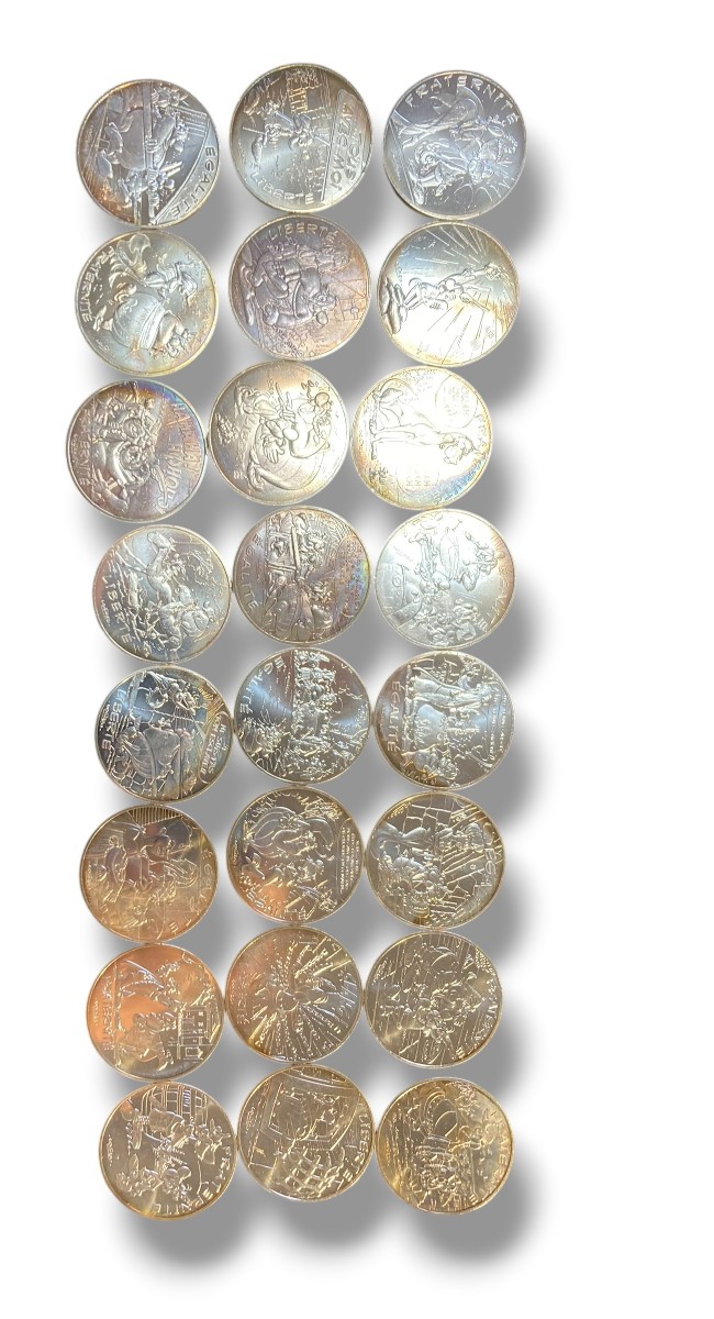 Monnaie De Paris Series Of 24 Silver Coins Asterix