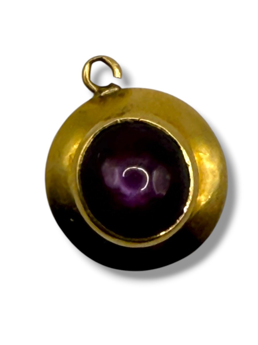 Yellow Gold And Amethyst Pendant-photo-2