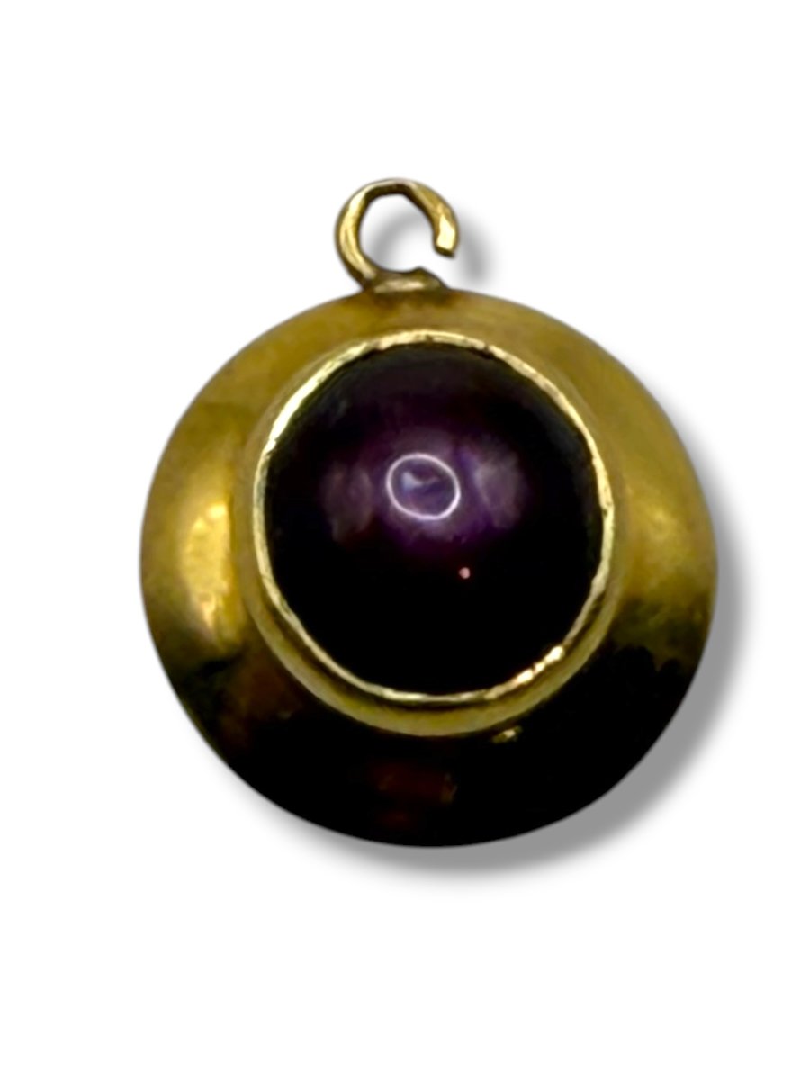 Yellow Gold And Amethyst Pendant-photo-3