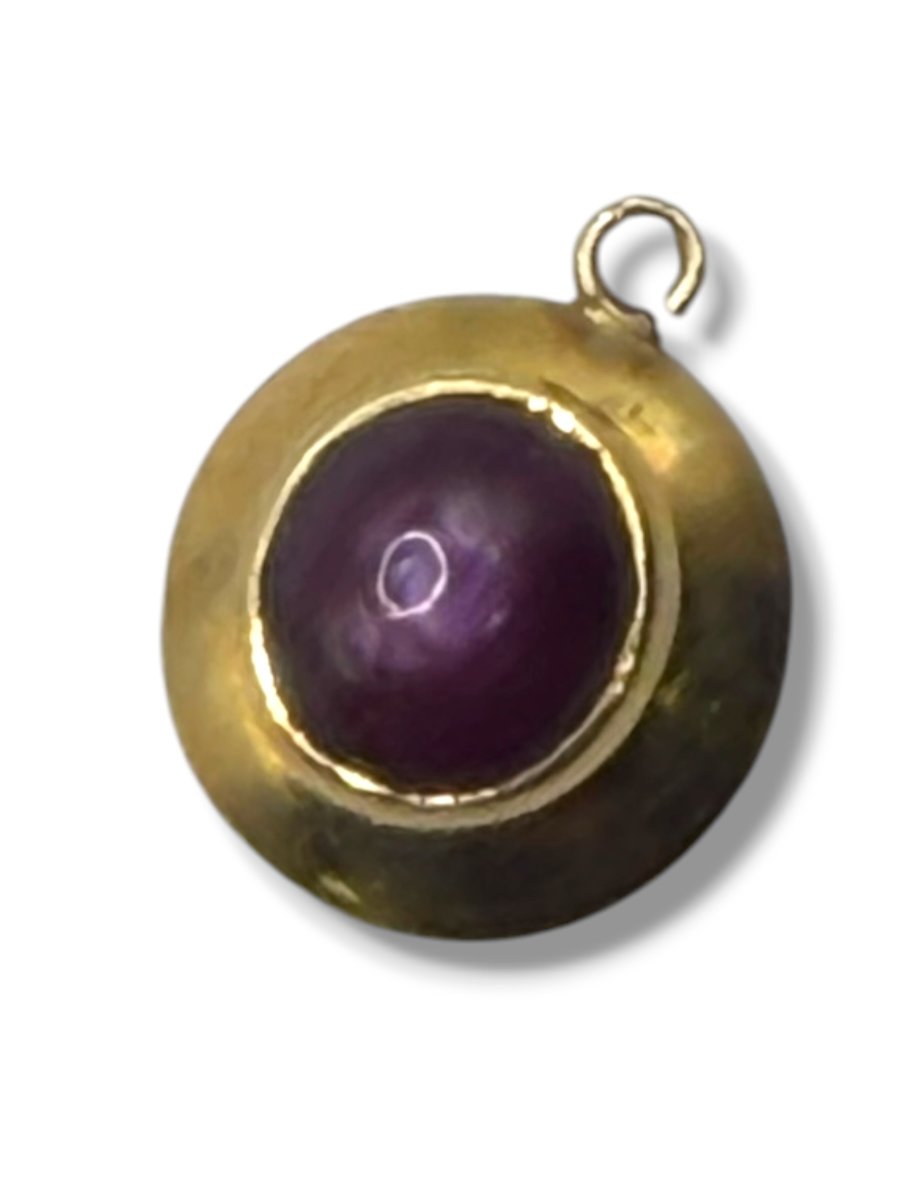 Yellow Gold And Amethyst Pendant-photo-4