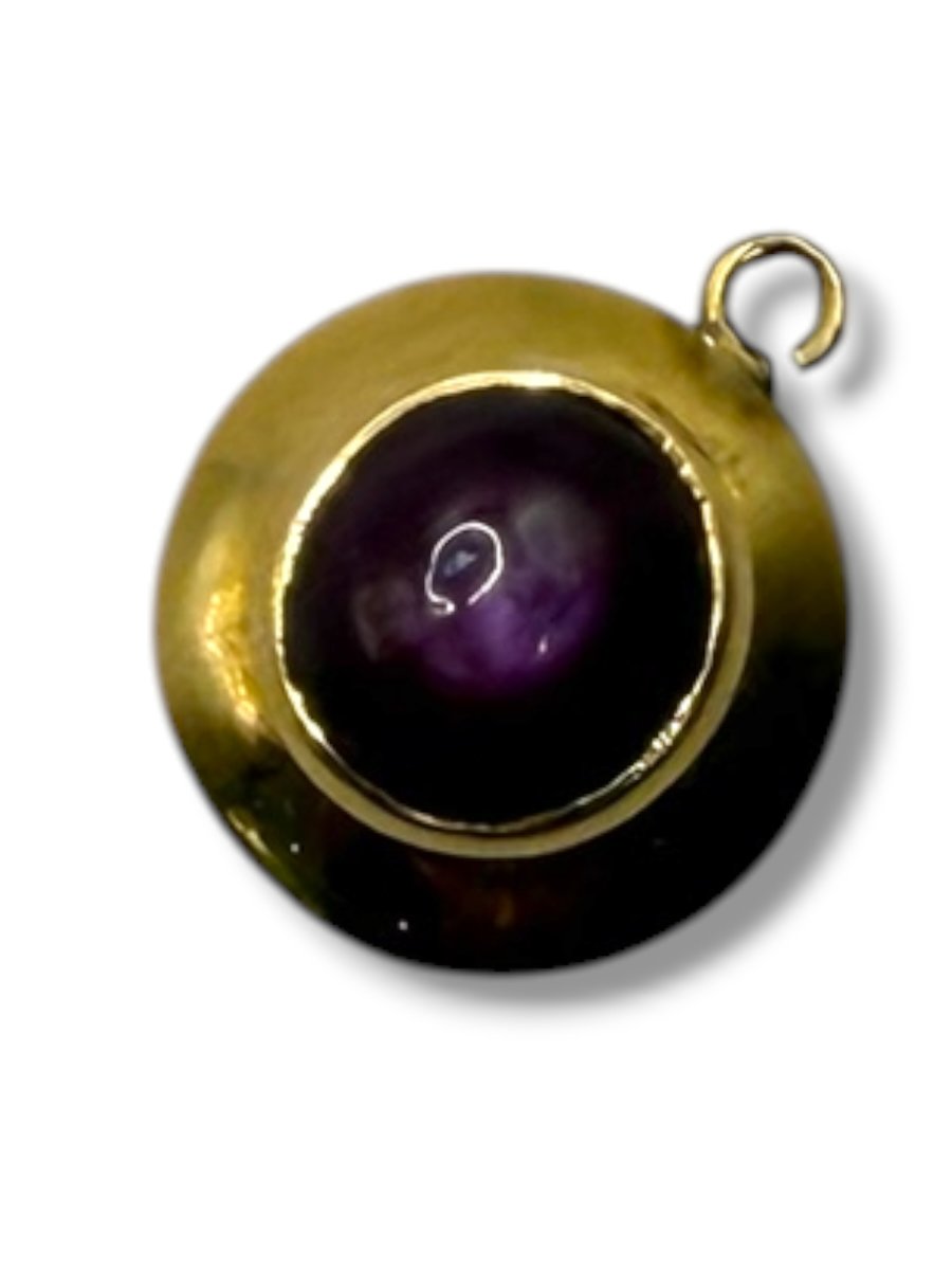 Yellow Gold And Amethyst Pendant-photo-1