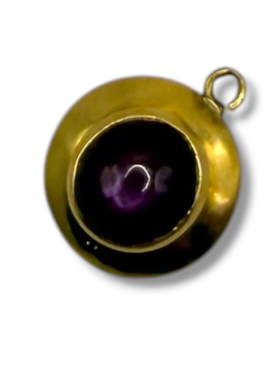 Yellow Gold And Amethyst Pendant-photo-2
