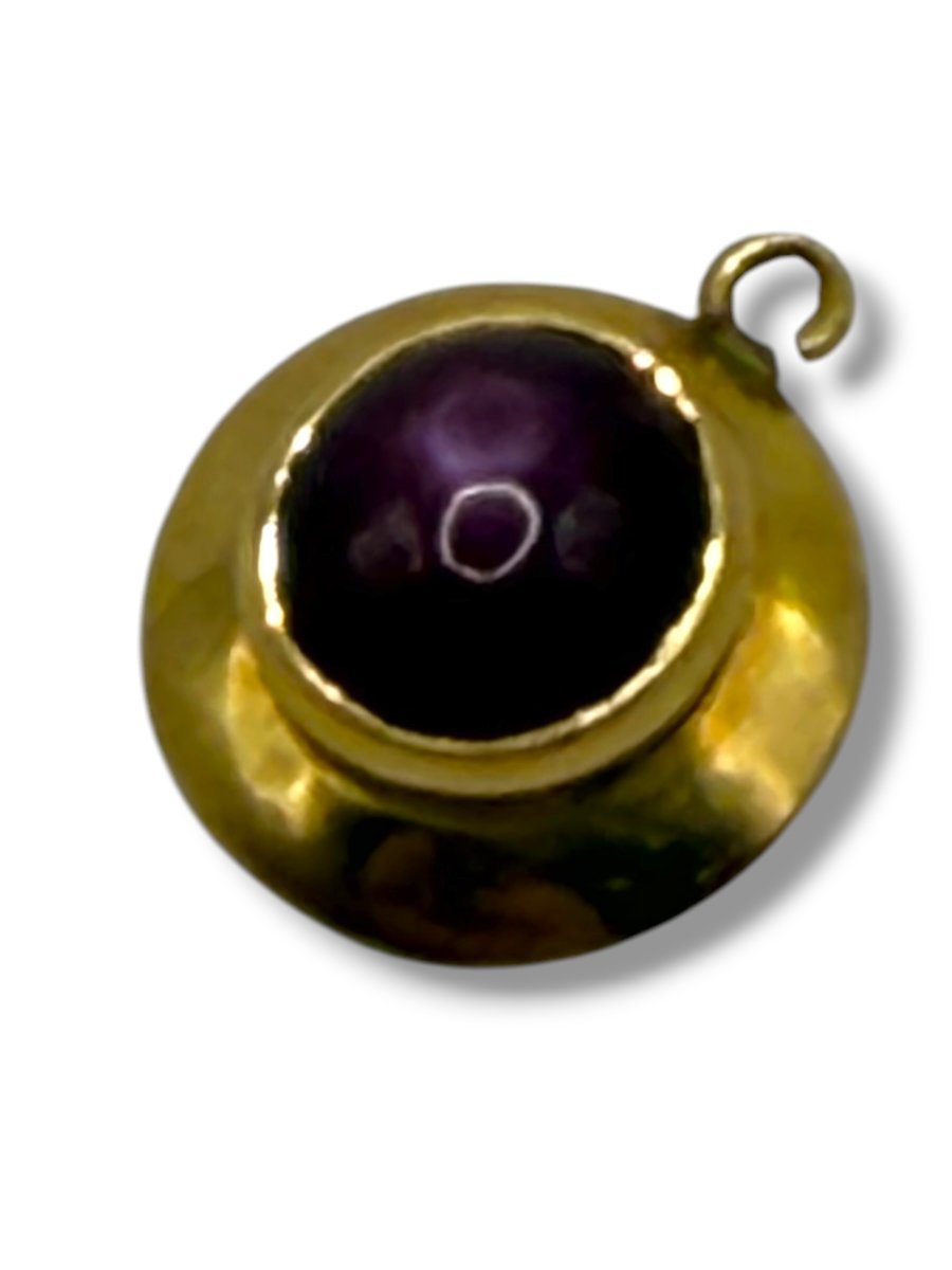 Yellow Gold And Amethyst Pendant-photo-3