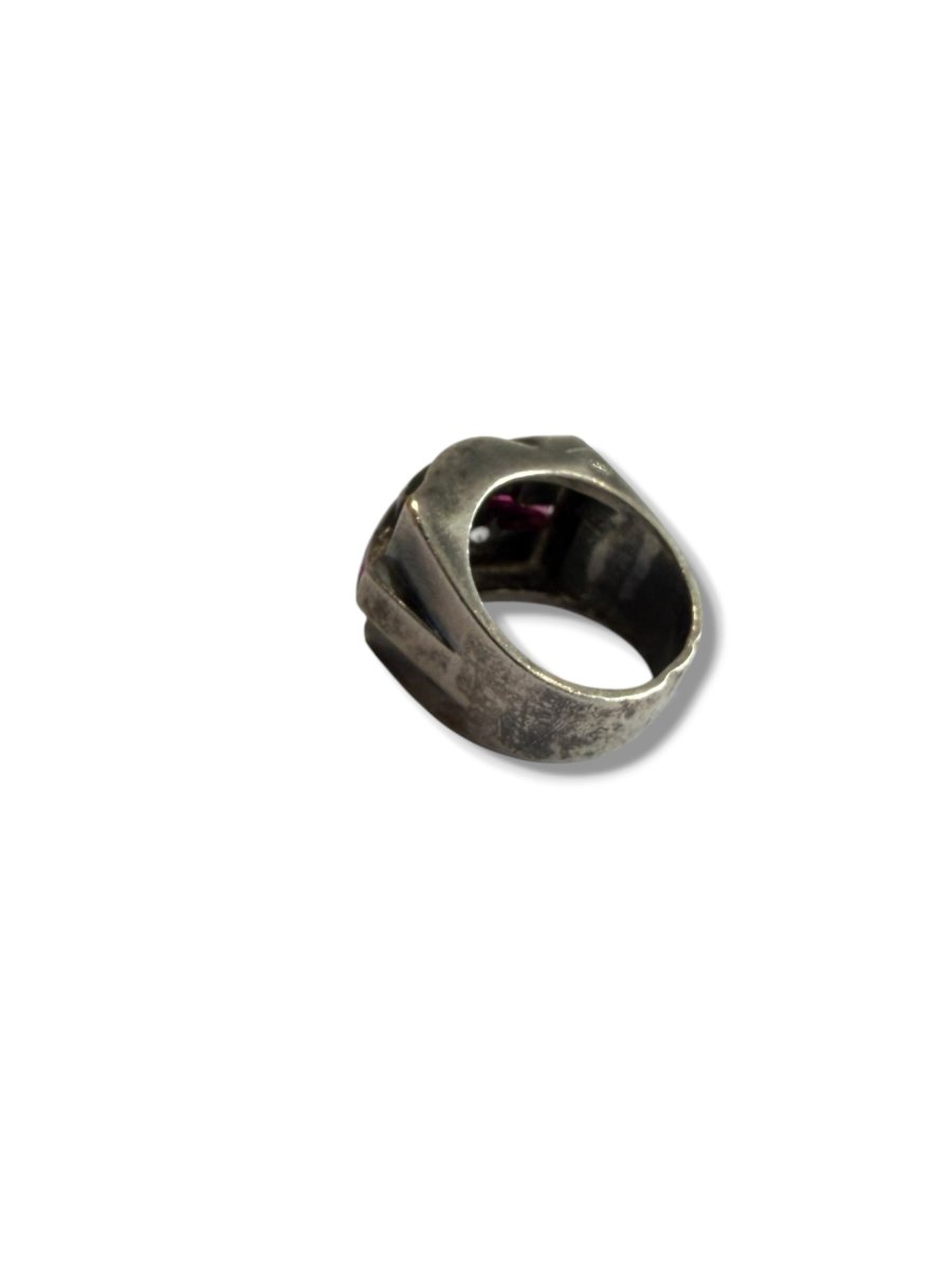 Bague art deco tank argent-photo-4