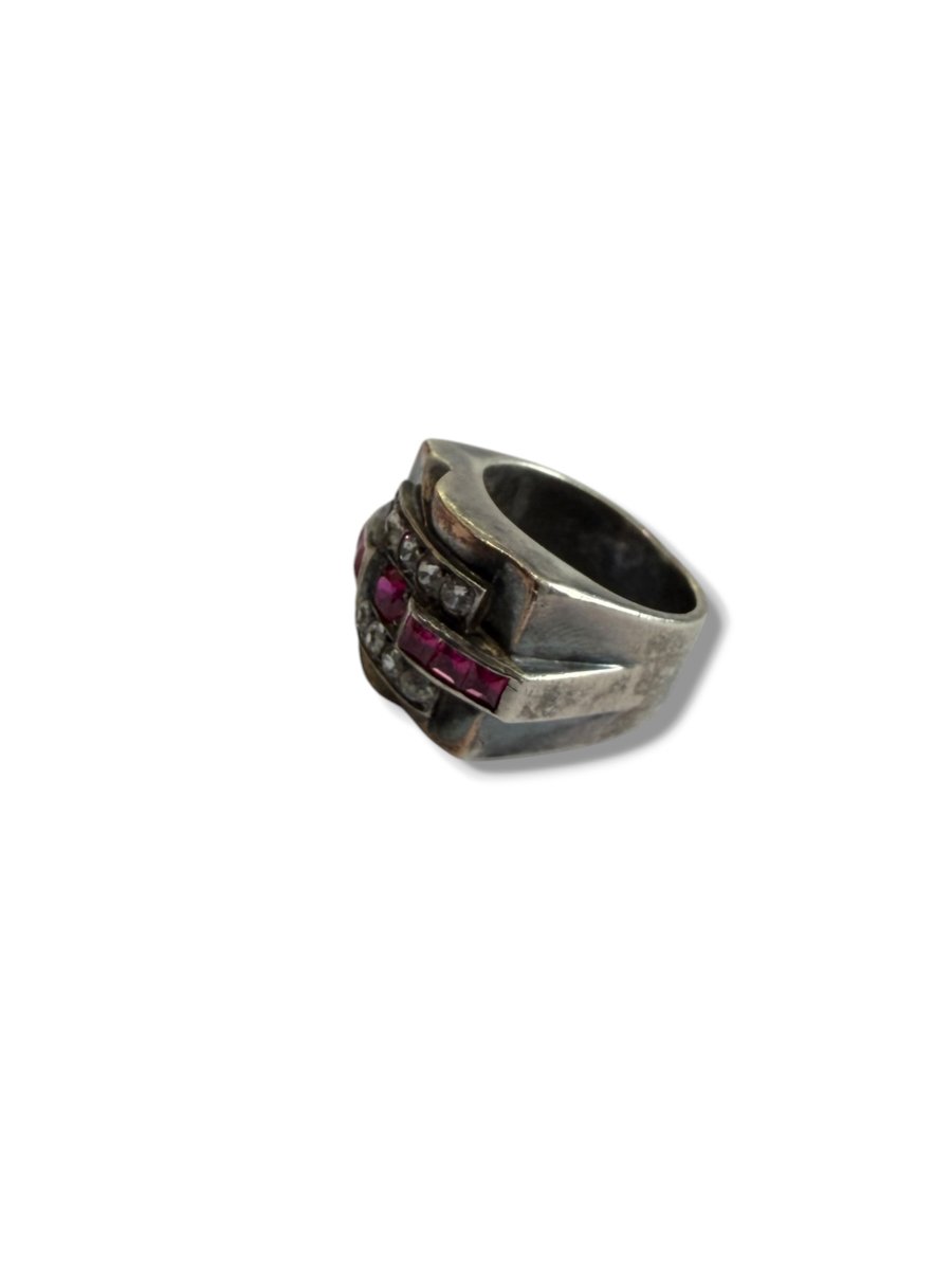 Bague art deco tank argent-photo-1