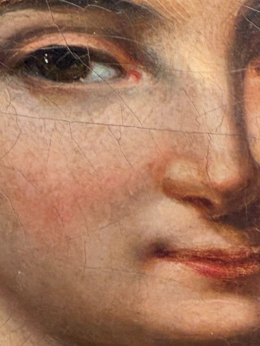 Ecole XIXeme Jeune femme au manteau suiveur de BOILLY-photo-2