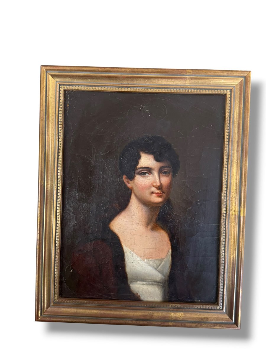 Ecole XIXeme Jeune femme au manteau suiveur de BOILLY-photo-4