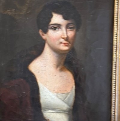 Ecole XIXeme Jeune femme au manteau suiveur de BOILLY-photo-6